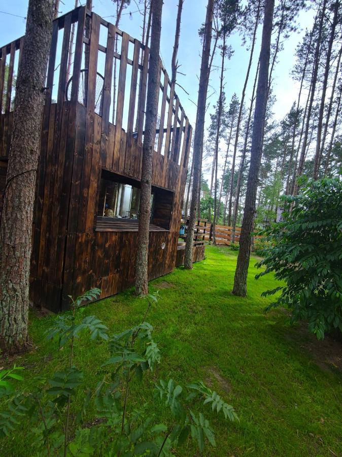 Lesny Domek W Stylu Scandi Z Jacuzzi Nad Jeziorem Kaszuby Grzybowo  Екстериор снимка